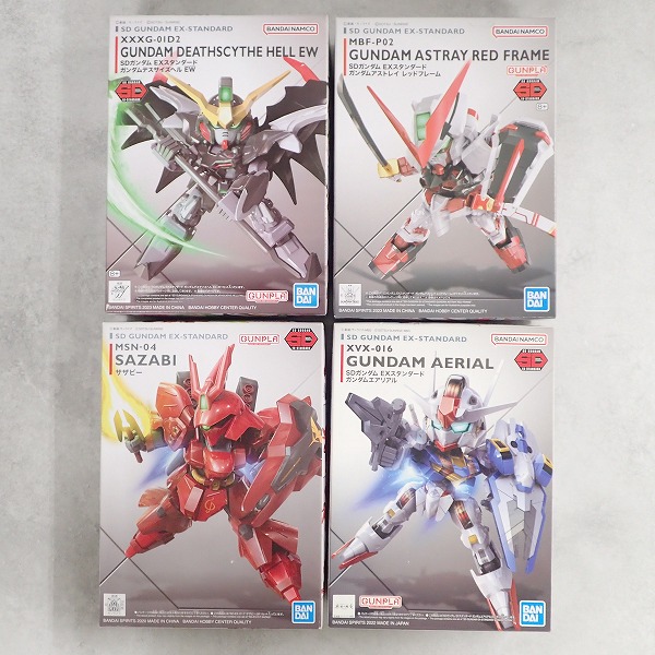 SDガンダム EXスタンダード ガンダムデスサイズヘル EW/サザビー/エアリアル/アストレイ レッドフレーム 4点セット