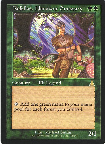 中古MTG【UDS】ラノワールの使者ロフェロス / Rofellos, Llanowar Emissary 《英》（MTG/マジック:ザ・ギャザリング）【管理:M0607A】