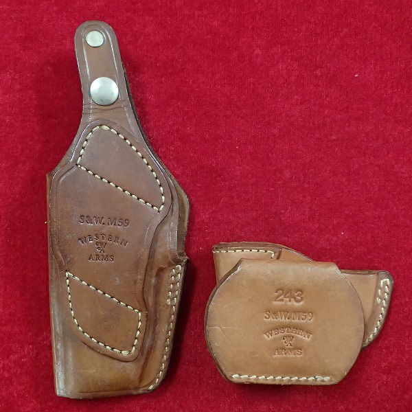 WA S&W M59 レザーホルスター 2点セット