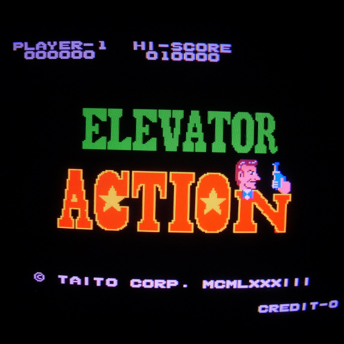 【中古アーケード基板】タイトー/TAITO エレベーターアクション ELEVATOR ACTION インスト1枚純正