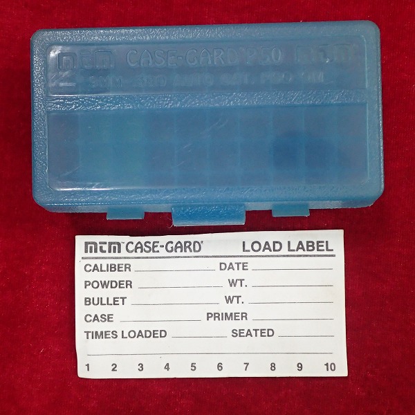 MTM カートリッジケース 9mm 380 AUTO P50-9M