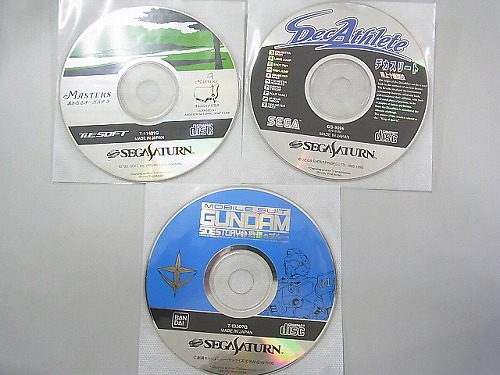 【中古ソフト】セガサターン｜デカスリート・マスターズ遙かなるオーガスタ3 他3本セット ディスクのみ
