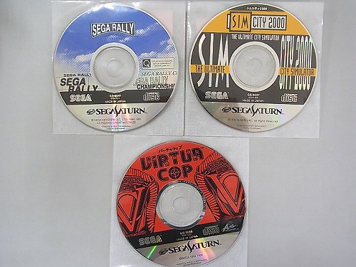 【中古ソフト】セガサターン｜シムシティ2000・バーチャコップ 他3本セット ディスクのみ