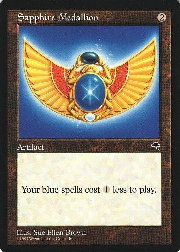 中古MTG【TMP】サファイアの大メダル/Sapphire Medallion《英》（MTG/マジック:ザ・ギャザリング）【管理:M0614】