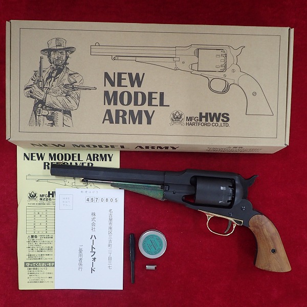 HWS ニューモデルアーミーリボルバー HW モデルガン 木製グリップ