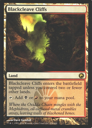 中古MTG【SOM】黒割れの崖 / Blackcleave Cliffs《英》（MTG/マジック:ザ・ギャザリング）【管理:M0689A】
