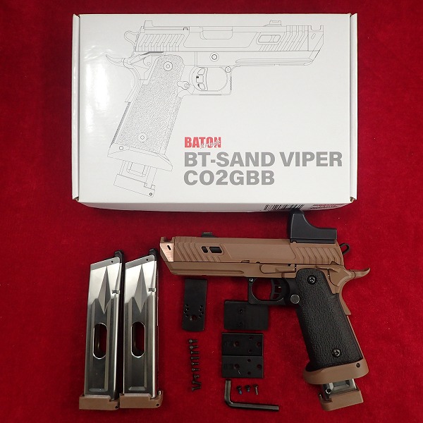 美品 BATON バトン CO2 ガスブローバック サンドバイパー 樹脂製スライド 東京マルイ プロサイト付