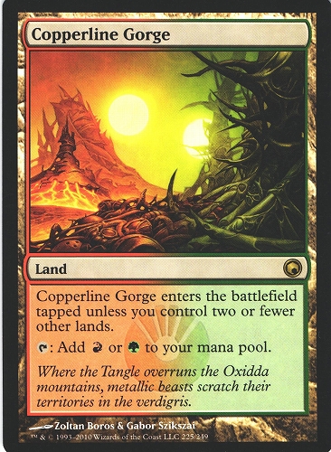 中古MTG【SOM】銅線の地溝 / Copperline Gorge《英》（MTG/マジック:ザ・ギャザリング）【管理:M0694A】
