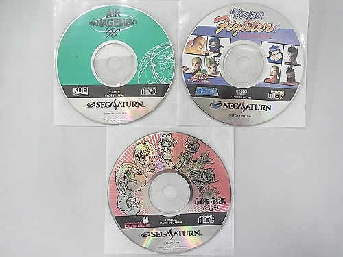 【中古ソフト】セガサターン｜ぷよぷよSUN・エアーマネジメント’96 他3本セット ディスクのみ