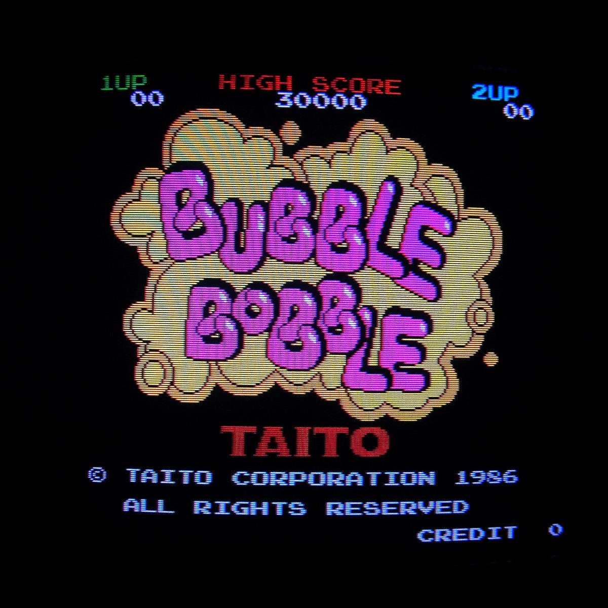 【中古アーケード基板】タイトー/TAITO バブルボブル BUBBLE BOBBLE インスト純正