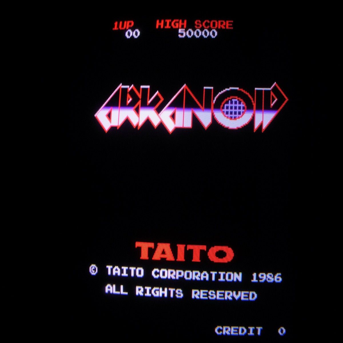 【中古アーケード基板】タイトー/TAITO アルカノイド ARKANOID ラウンドセレクト版 インスト帯純正  シール付き