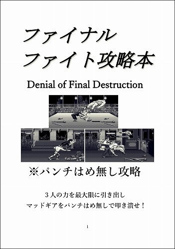 ファイナルファイト攻略本 Denial of Final Destruction / 大おいるスレイヤー