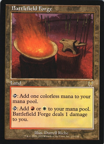 中古MTG【APC】戦場の鍛冶場 / Battlefield Forge《英》（MTG/マジック:ザ・ギャザリング）【管理:M0864A】