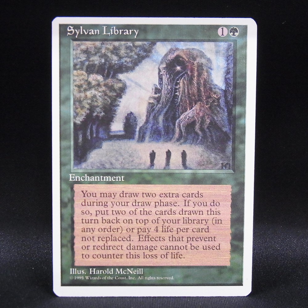 ◆【中古MTG】マジックザギャザリング│森の知恵/Sylvan Library【4ED/EN】