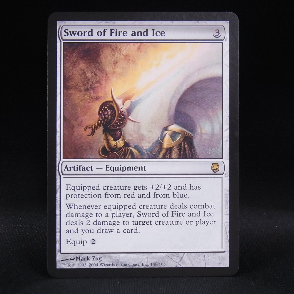 ◆【中古MTG】マジックザギャザリング│火と氷の剣/Sword of Fire and Ice【DST/EN】