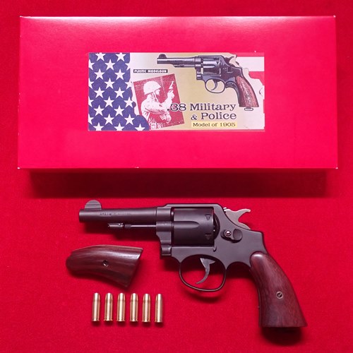 MGC モデルガン S&W M1905 ミリタリーポリス 木製グリップ  [くれいも屋：I0A737]