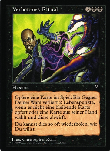 中古MTG【VIS】禁じられた儀式 / Forbidden Ritual《ドイツ語》（MTG/マジック:ザ・ギャザリング）【管理:M1016A】