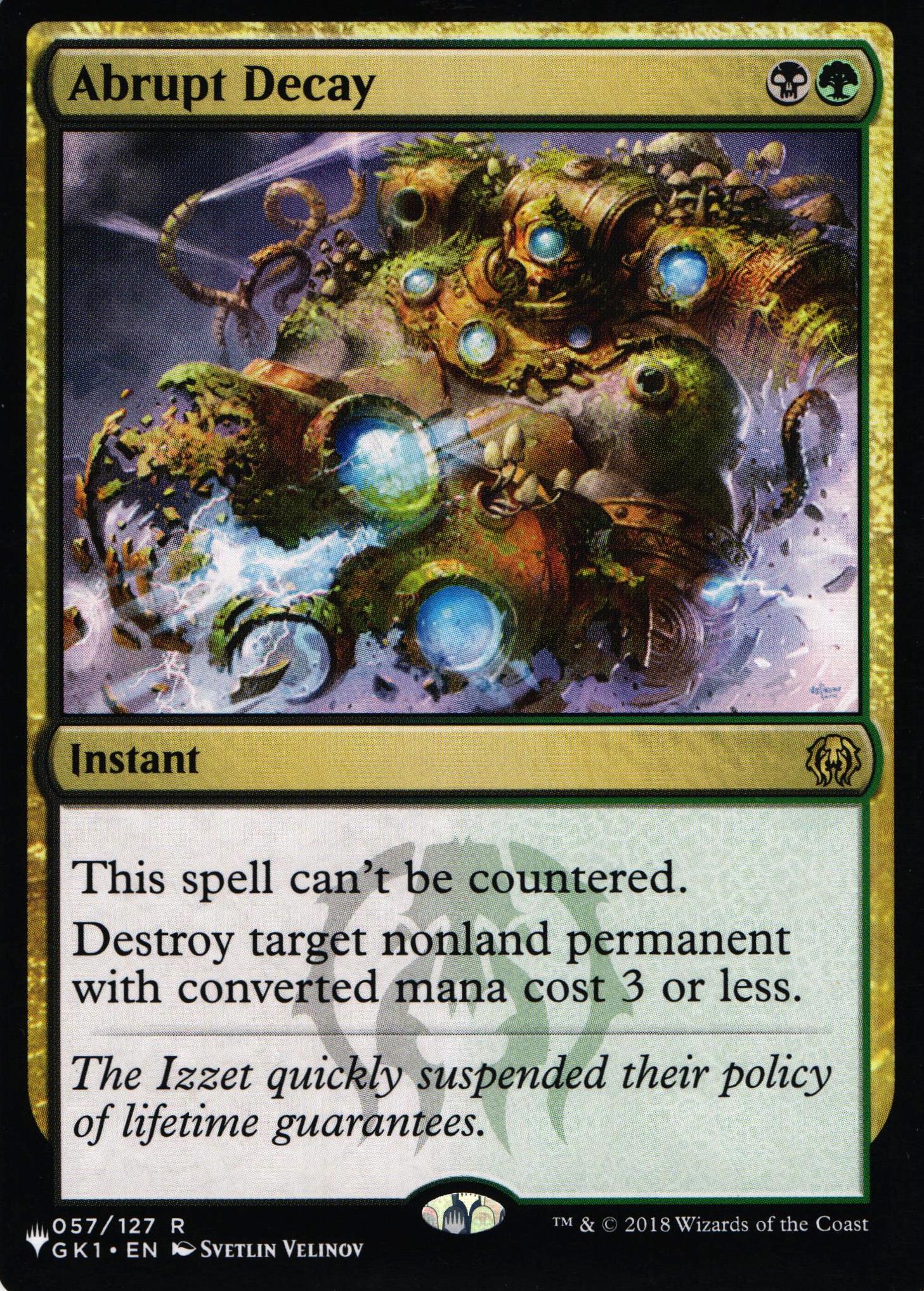 中古MTG【The List】突然の衰微 / Abrupt Decay《英》（MTG/マジック:ザ・ギャザリング）【管理:M1106】