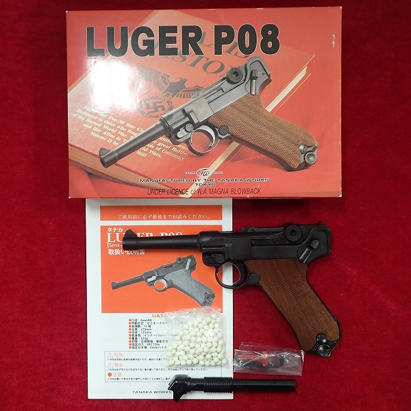 タナカ ルガー P-08 4インチ 木製グリップ HW ガスブローバック