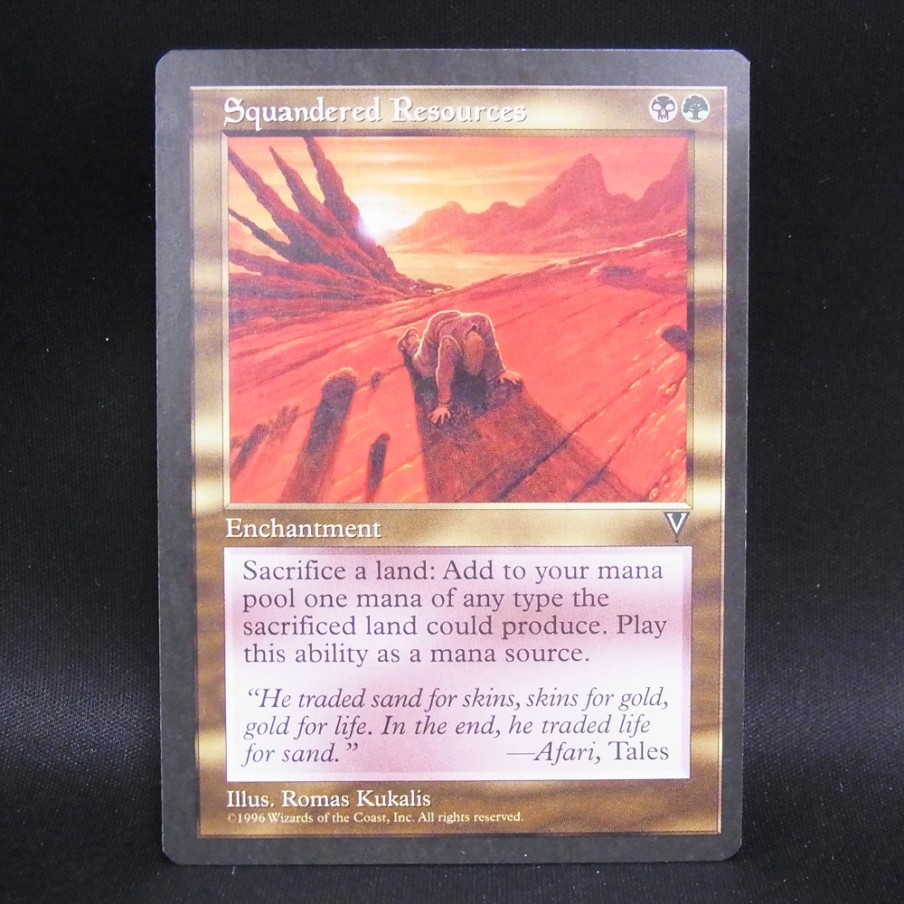 ◆【中古MTG】マジックザギャザリング│資源の浪費/Squandered Resources【VIS/EN】
