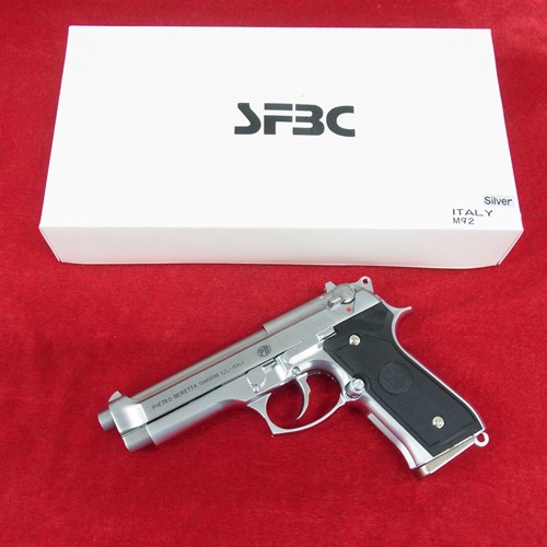 WE-TECHベース ガスブロ BERETTA ベレッタ M92FS シルバー ITALY刻印 SFBC ブローバック GBB [くれいも屋：I0A213]