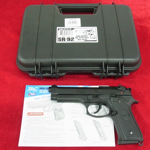 SRC ガスブロ SR-92 ベレッタ M92 メタルスライド 無刻印 GBB[くれいも屋：I0A230]