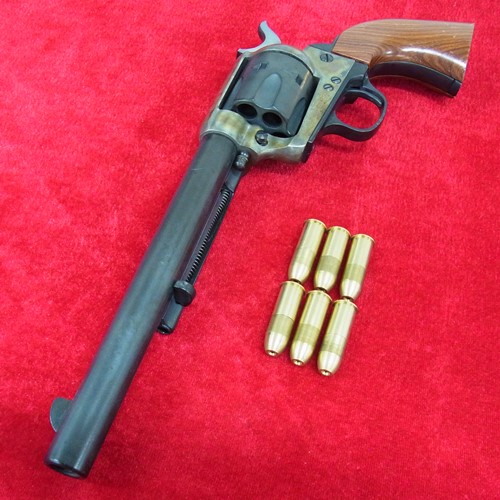 HWS モデルガン コルト SAA キャバルリー ケースハードン 木製グリップ[くれいも屋：I0A260]