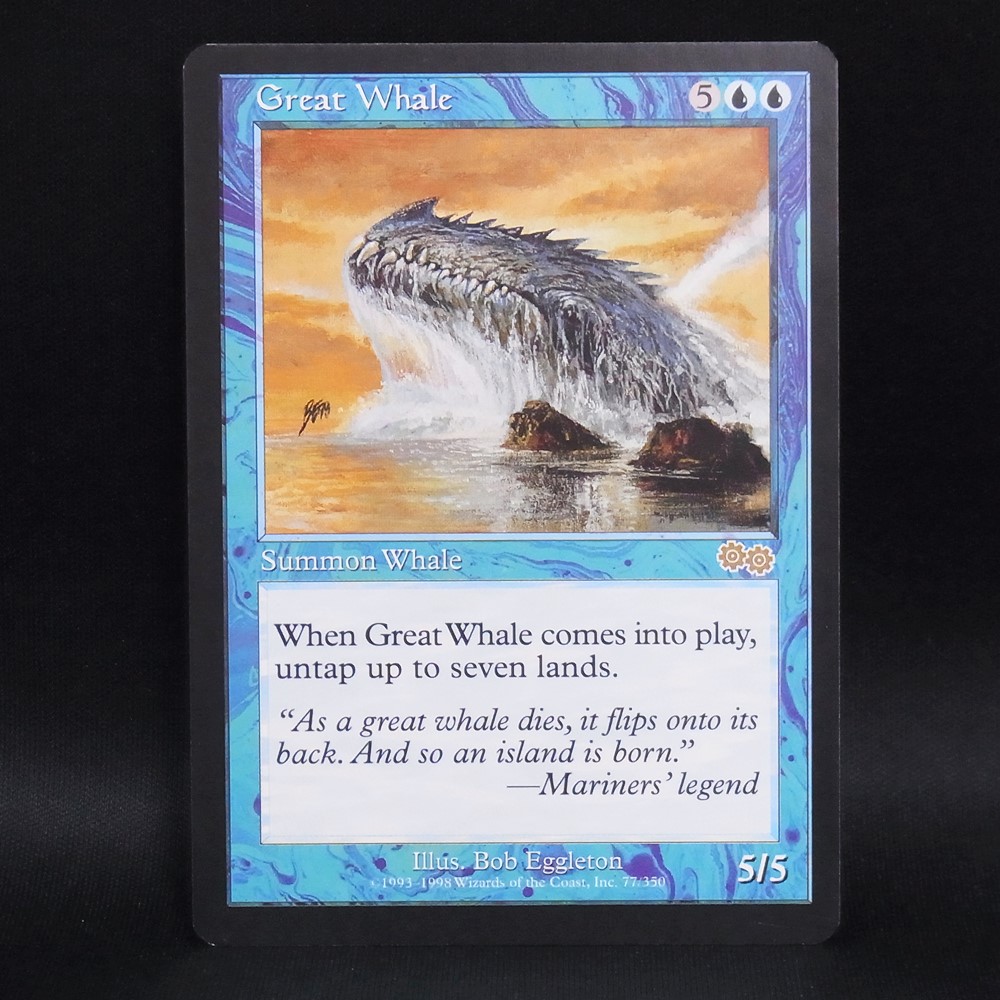 ◆【中古MTG】マジックザギャザリング│巨大鯨/Great Whale【JP/USG】