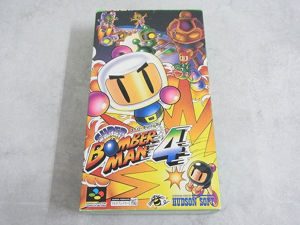 【中古ソフト】スーパーファミコン│スーパーボンバーマン4 箱付