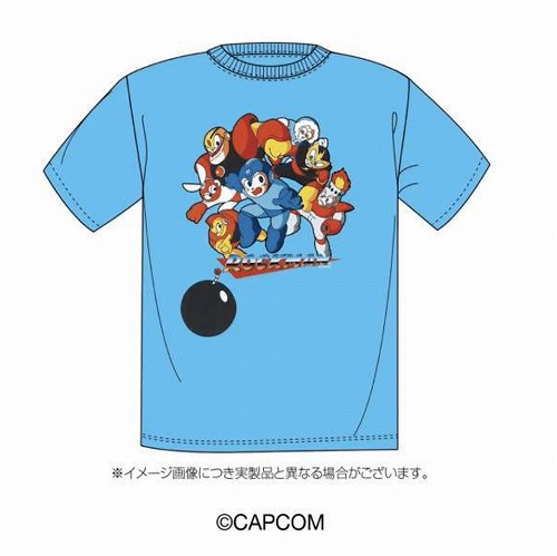 ロックマンTシャツ（ブルー）  / スパイダーウェブス