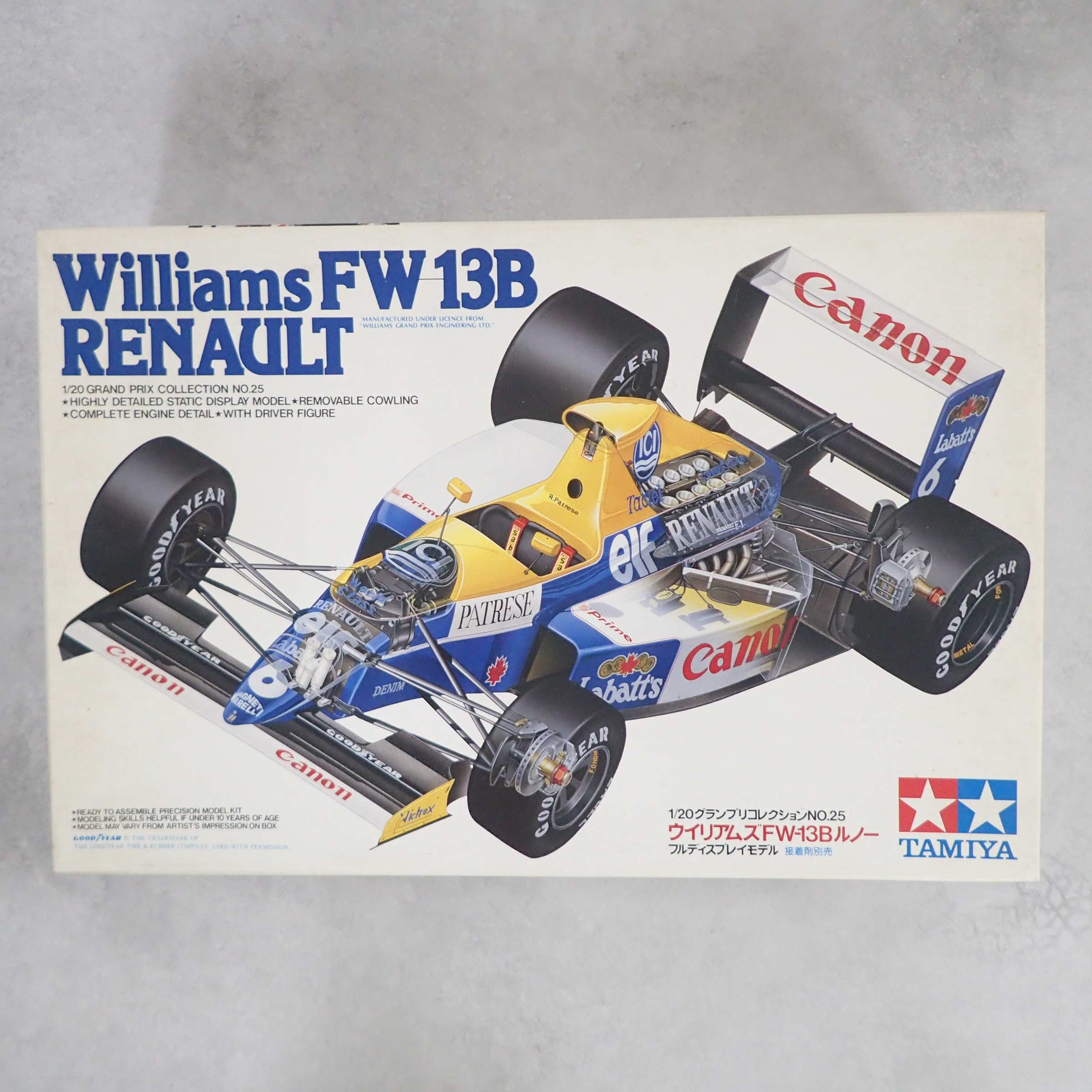 タミヤ 1/20 ウィリアムズ FW-13B ルノー 20025 + 別売デカール付き