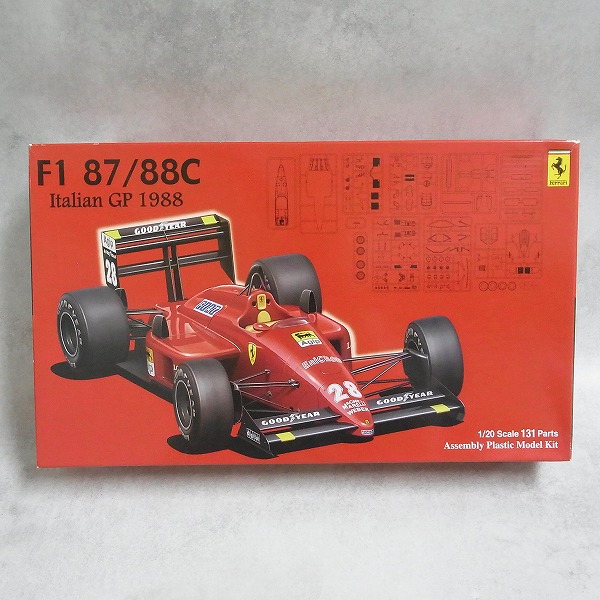 フジミ 1/20 フェラーリ F1 87/88C イタリアグランプリ + 別売エッチングパーツ・デカール付き