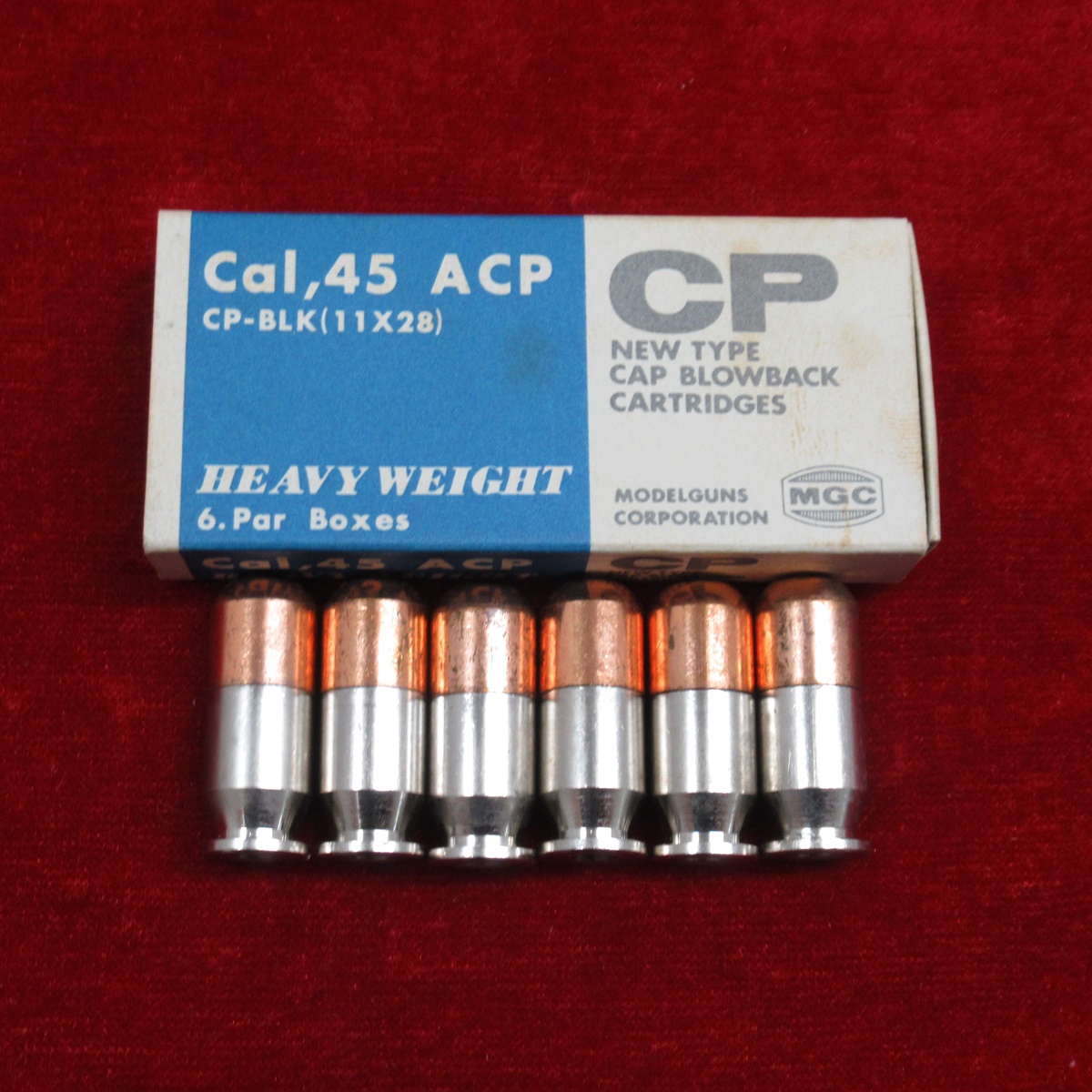 MGC カートリッジ 6発 Cal.45 ACP CP-BLK 11×28 HW