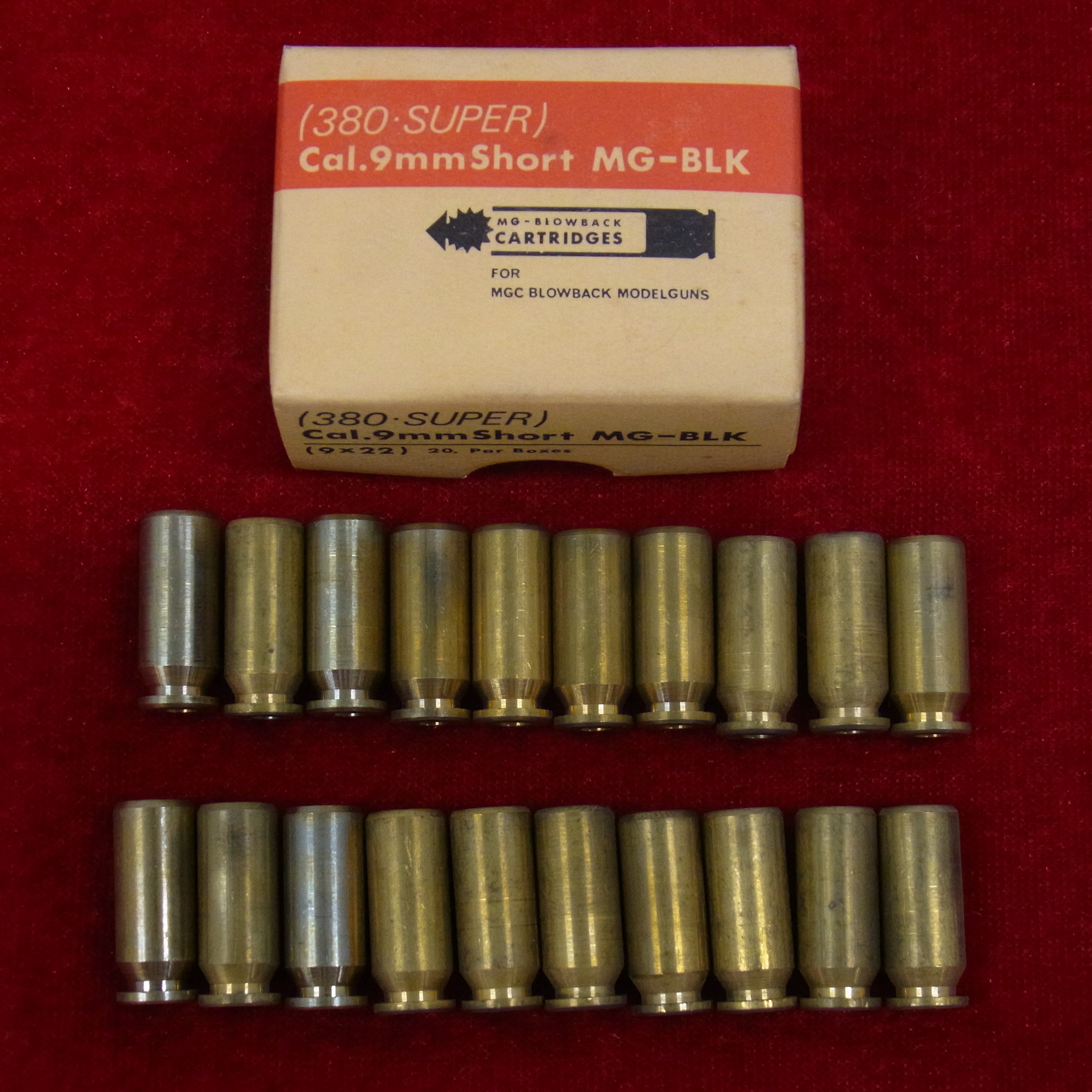 MGC 380 SUPER Cal 9mm Short MG-BLK モデルガン カートリッジ