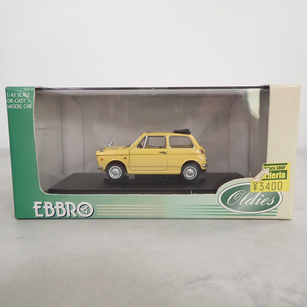 エブロ 1/43 ホンダ N360 サンルーフ 1968 イエロー OLDIES 190