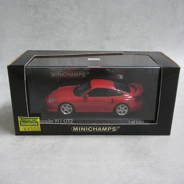 ミニチャンプス 1/43 ポルシェ 911 GT2 2001 レッド 430060120