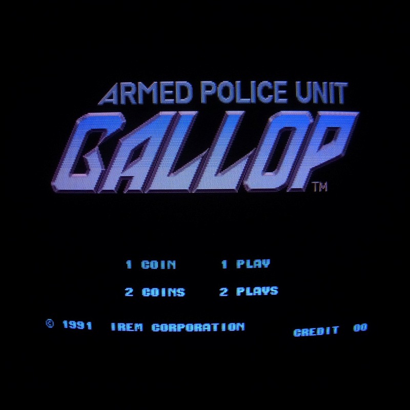 【中古アーケード基板】　アイレム/irem ギャロップ ARMED POLICE UNIT GALLOP M72 シリアル一致 インスト純正 動作確認済