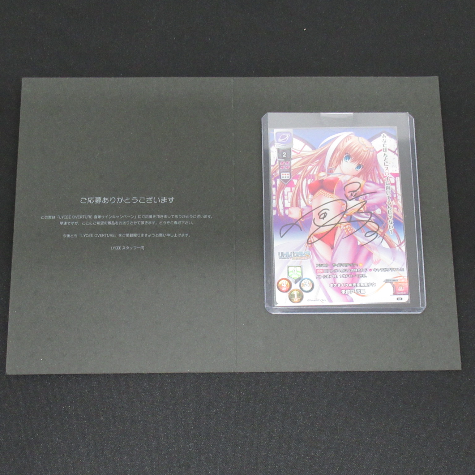 【中古トレカ】Lycee│ボケまくりの完全無敵少女 朱鷺戸沙耶 LO-1166-S 直筆サイン 台紙付き