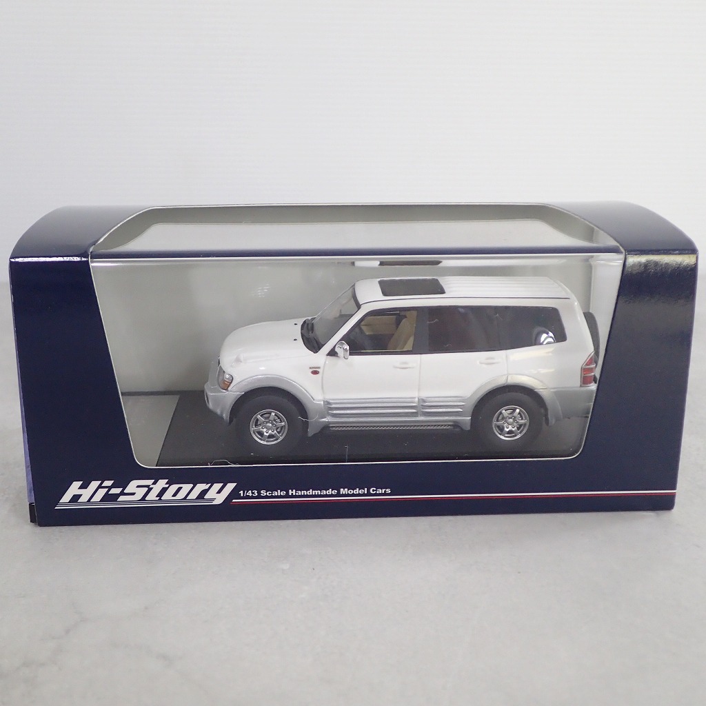 ハイストーリー 1/43 三菱 パジェロ ロングスーパーエクシード DI ディーゼル 3200(1999) HS473WH ソフィアホワイト/サテライトシルバー