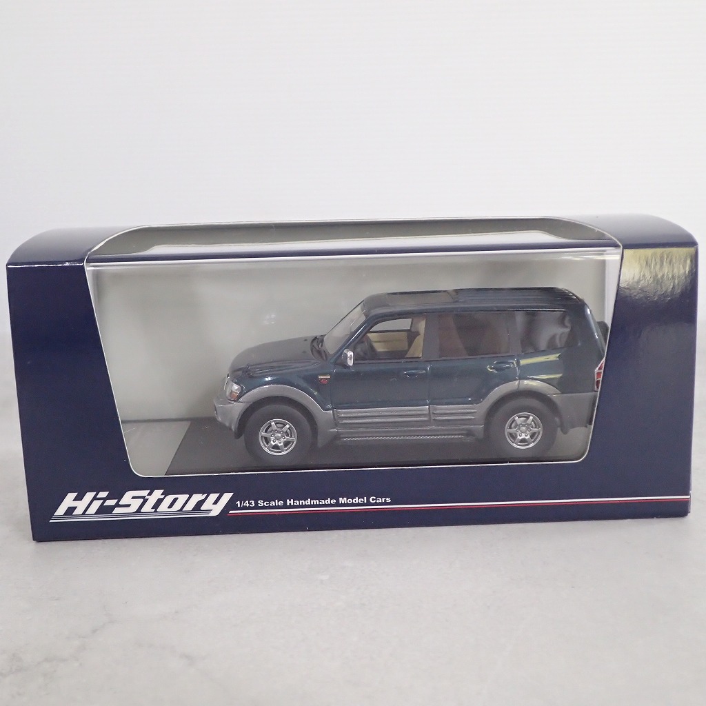 ハイストーリー 1/43 三菱 パジェロ ロングスーパーエクシード DI ディーゼル 3200(1999) HS473GR フォレスタグリーン/クイーンズシルバー