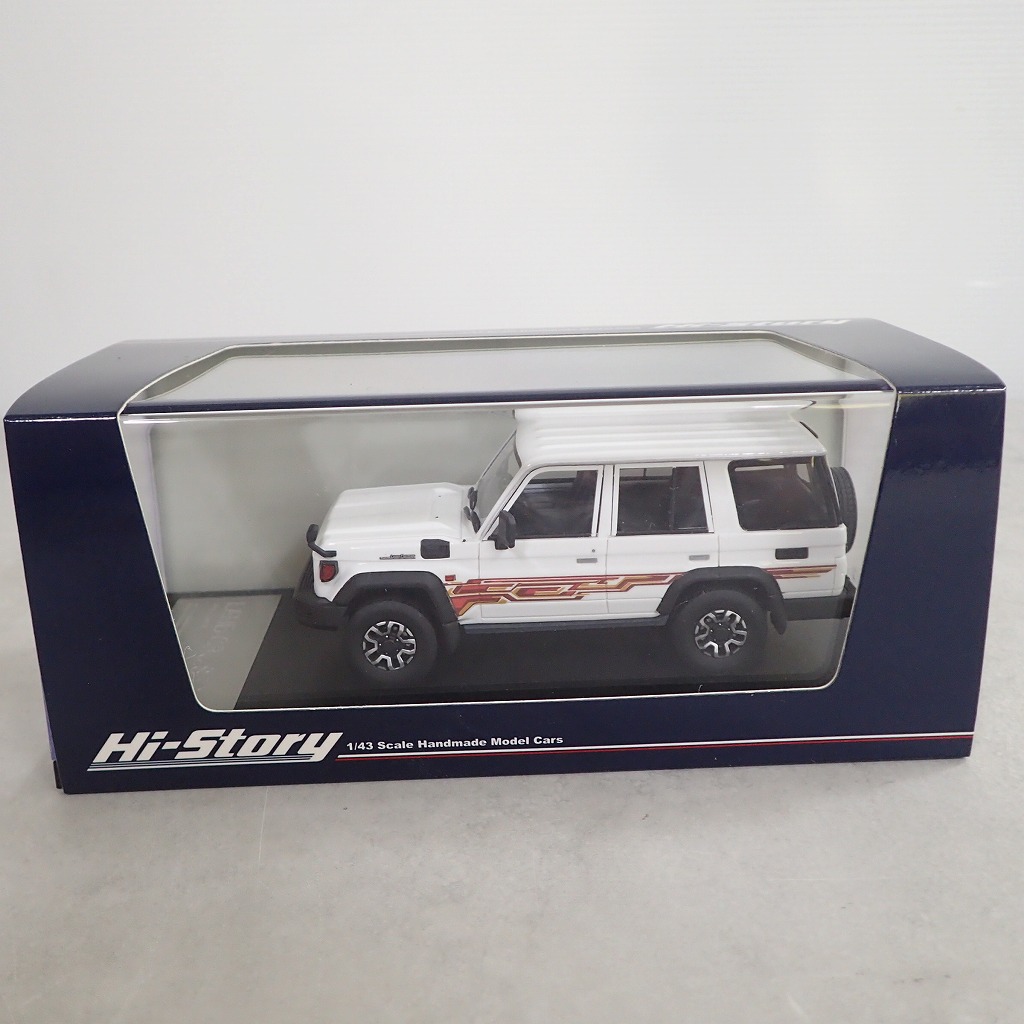 ハイストーリー 1/43 トヨタ ランドクルーザー 70 AX 2023 HS489WHS スーパーホワイトII+ストライプテープ