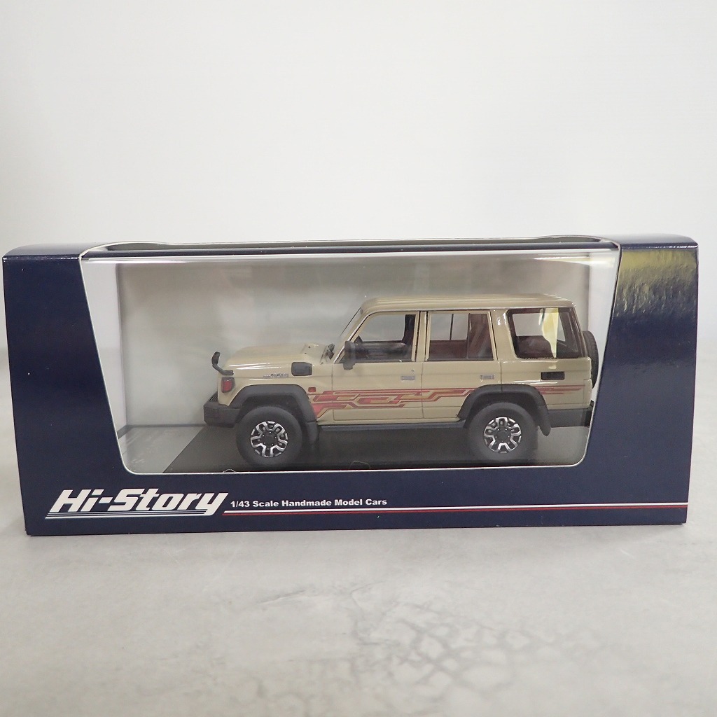 ハイストーリー 1/43 トヨタ ランドクルーザー 70 AX 2023 HS489BGS ベージュ+ストライプテープ