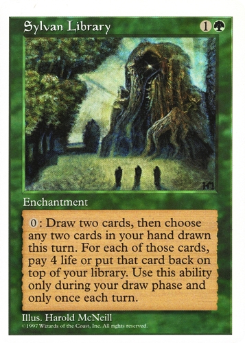 中古MTG【5ED】森の知恵 / Sylvan Library《英》（MTG/マジック:ザ・ギャザリング）【管理:M1399】