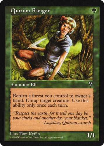 中古MTG【VIS】クウィリーオン・レインジャー / Quirion Ranger《英》（MTG/マジック:ザ・ギャザリング）【管理:M1401A】