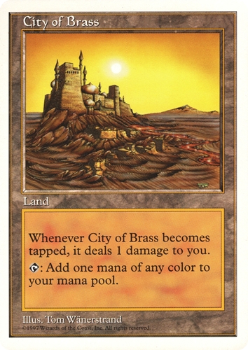 中古MTG【5ED】真鍮の都 / City of Brass《英》（MTG/マジック:ザ・ギャザリング）【管理:M1418A】