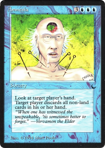 中古MTG【DRK】Amnesia《英》（MTG/マジック:ザ・ギャザリング）【管理:M1425A】