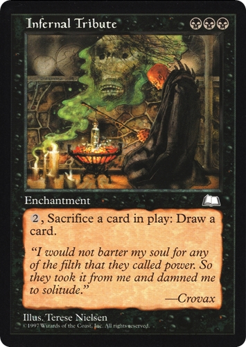 中古MTG【WTH】冥府への貢ぎ物 / Infernal Tribute《英》（MTG/マジック:ザ・ギャザリング）【管理:M1443A】