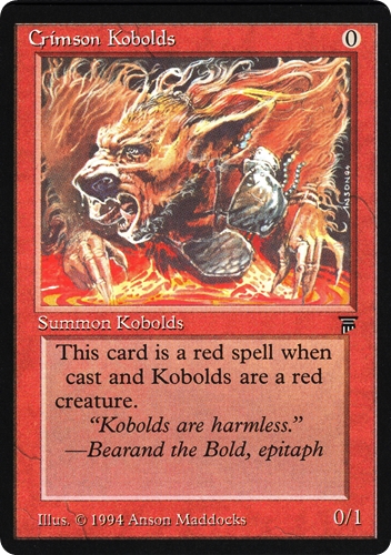 中古MTG【LEG】Crimson Kobolds《英》（MTG/マジック:ザ・ギャザリング）【管理:M1450A】