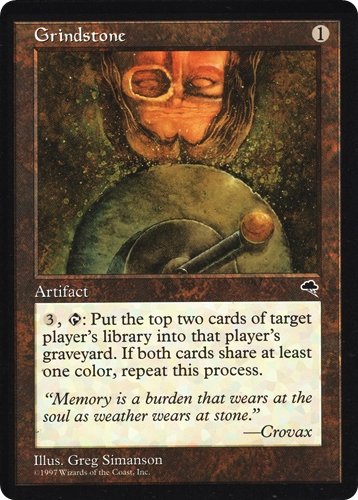 中古MTG【TMP】丸砥石 / Grindstone《英》（MTG/マジック:ザ・ギャザリング）【管理:M1477A】