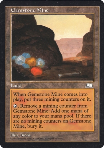 中古MTG【WTH】宝石鉱山 / Gemstone Mine《英》（MTG/マジック:ザ・ギャザリング）【管理:M1505A】